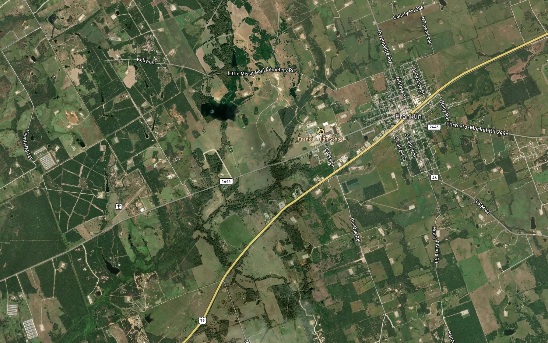 Satellite map of the Touchstone Branch