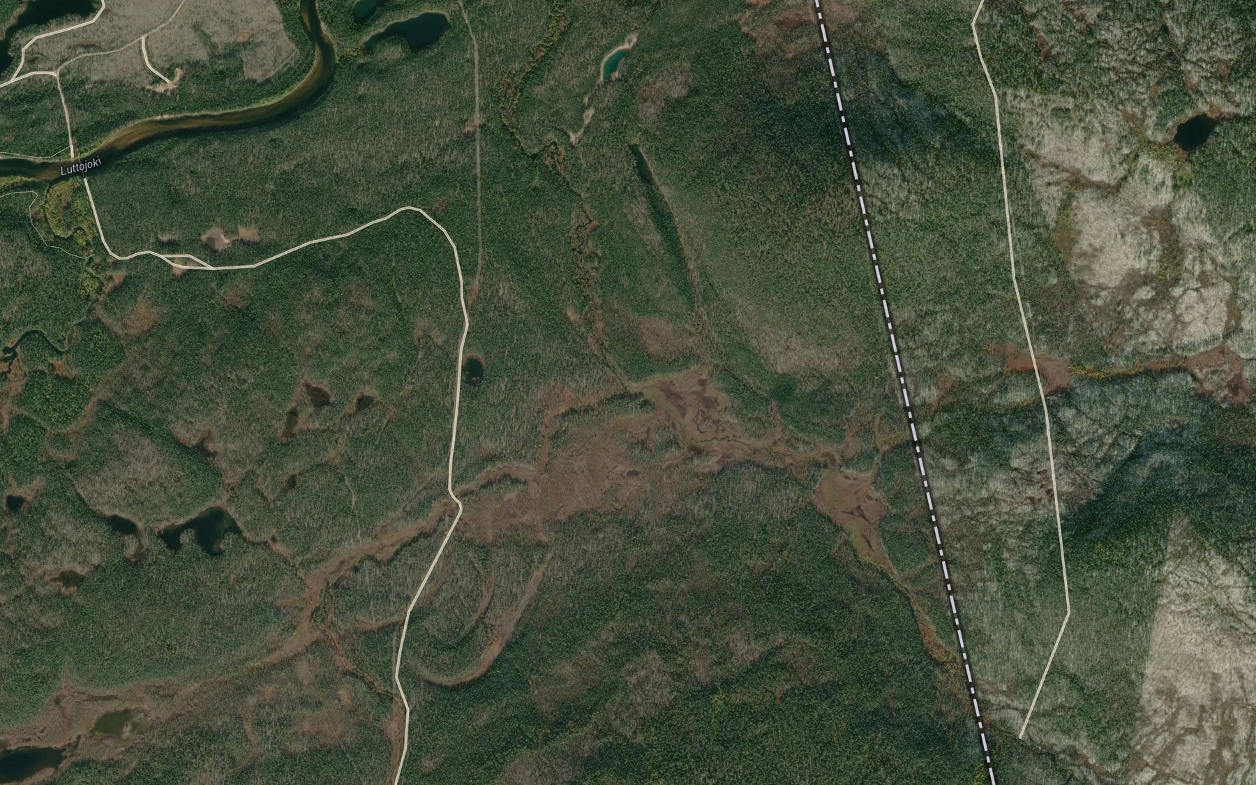 Satellite map of the Kolmokkioja