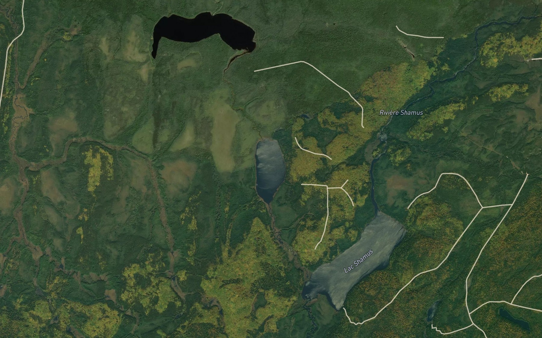 Satellite map of the Lac Odjacko