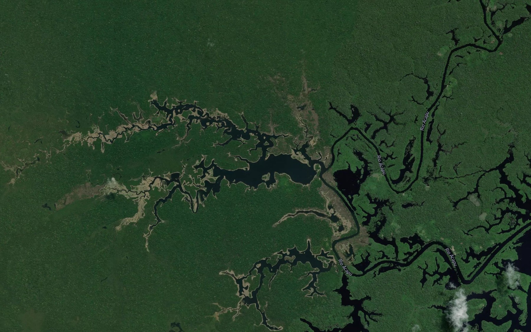 Satellite map of the Lagoa Acapu