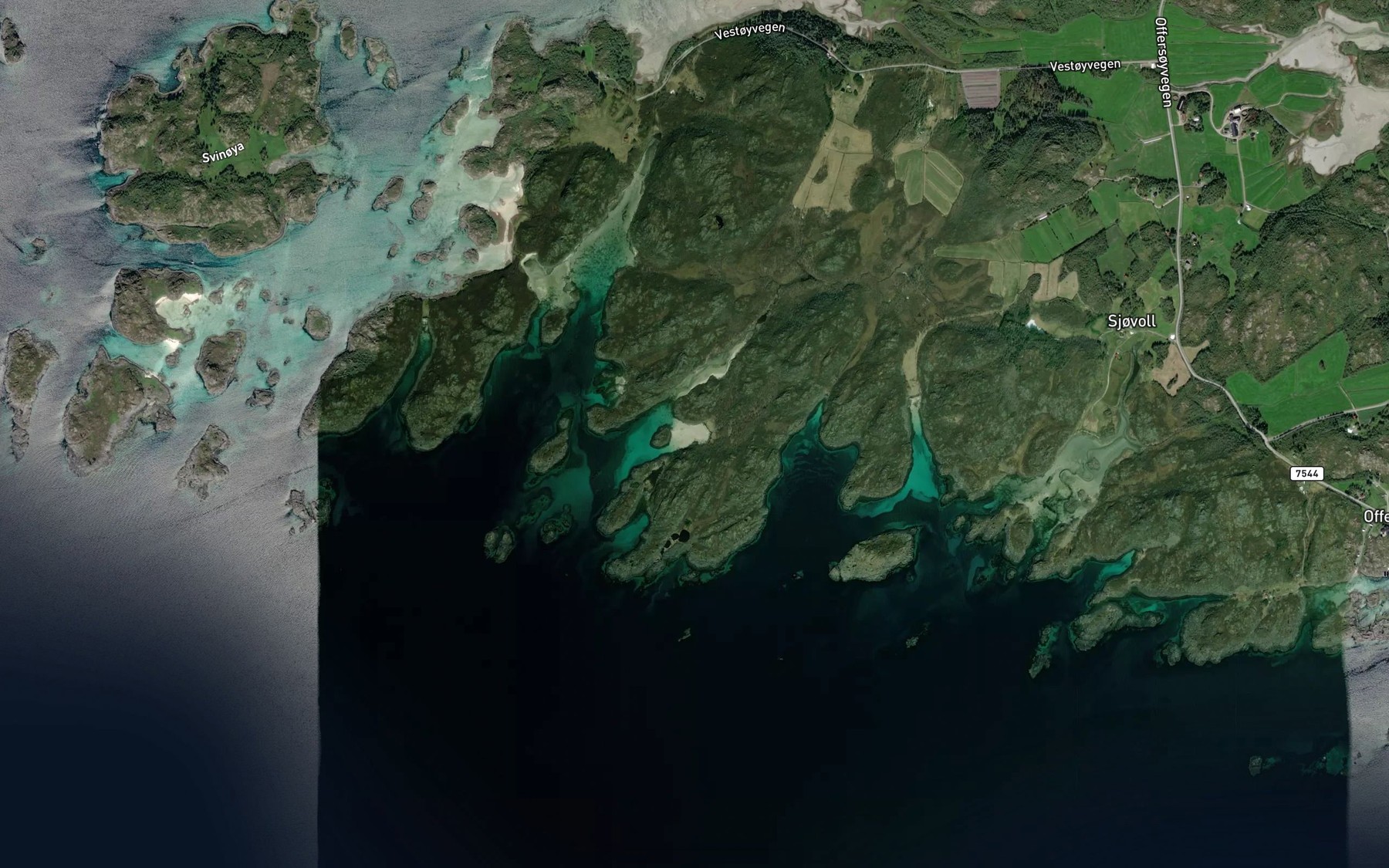 Satellite map of the Litle-Langosen