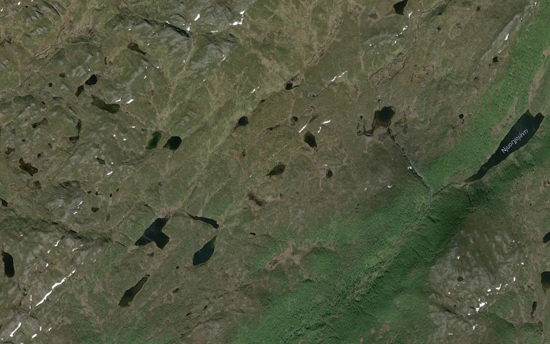 Satellite map of the Trollvatna