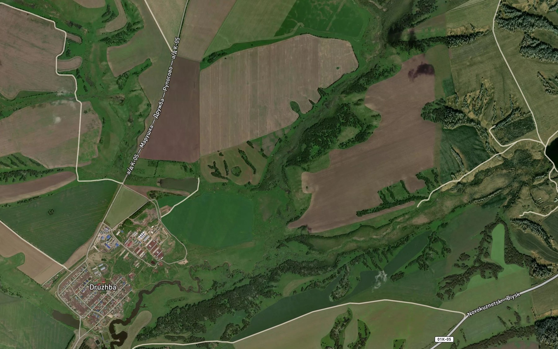 Satellite map of the Pryamaya
