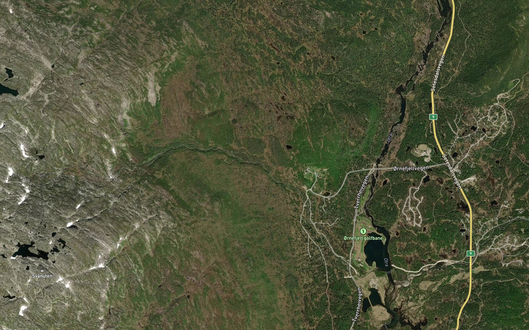 Satellite map of the Fossen