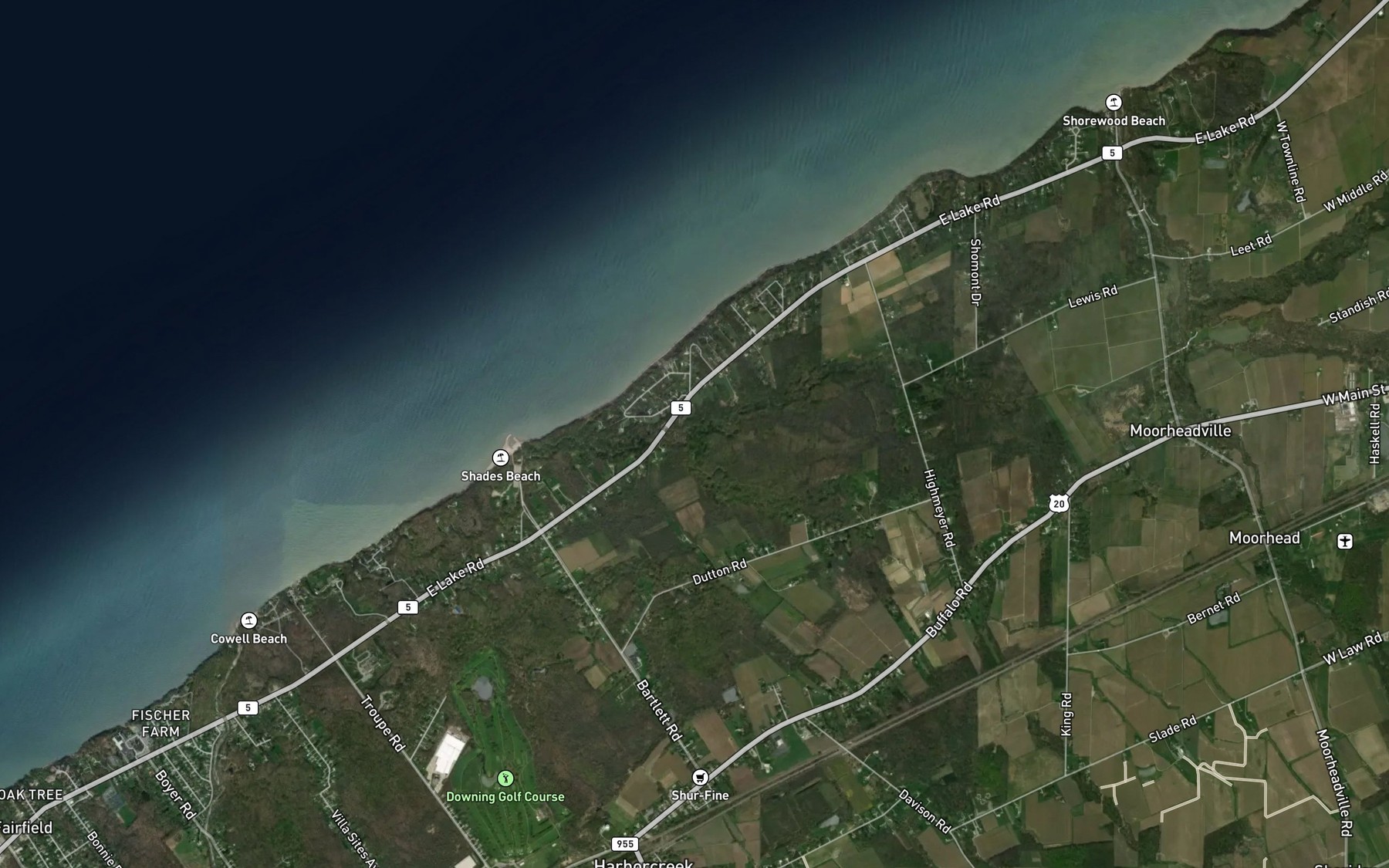 Satellite map of the Scott Run