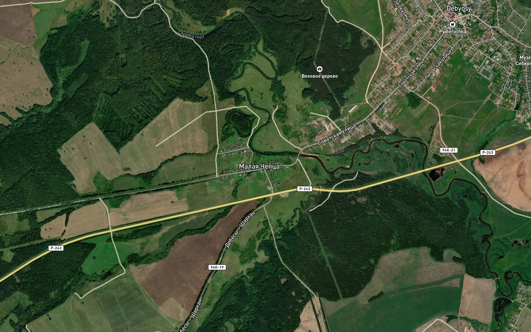 Satellite map of the Ailka