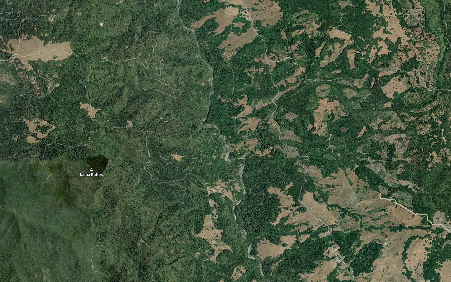 Satellite map of the Graham Creek
