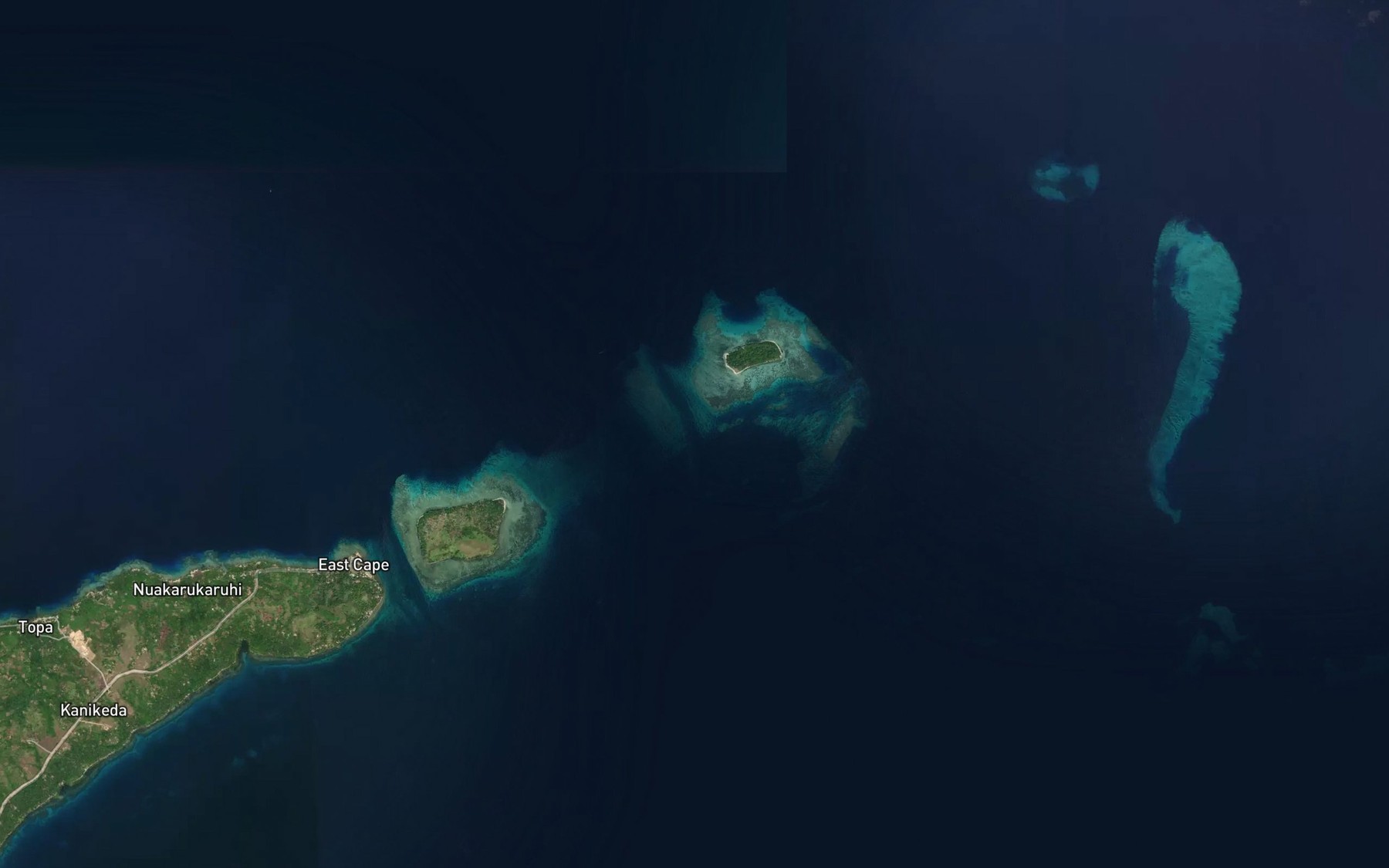 Satellite map of the Jackdaw Channel