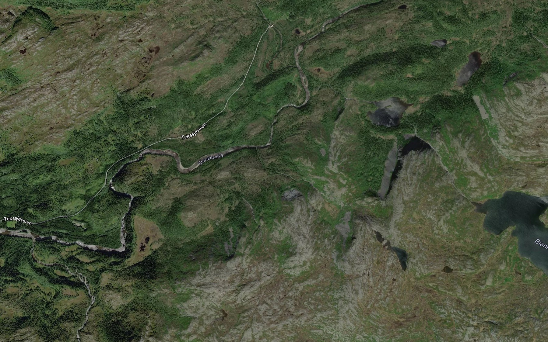 Satellite map of the Blankbergbekken,ostre