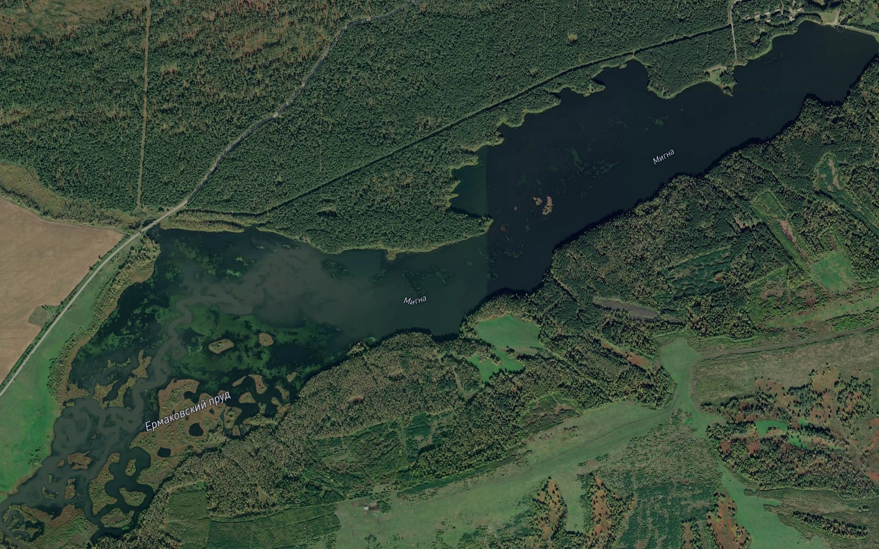 Satellite map of the Yermakovskiy Prud