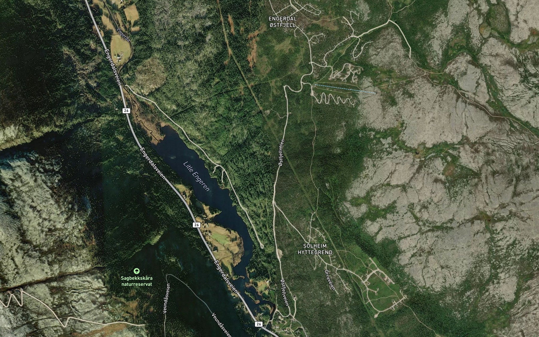 Satellite map of the Ornholbekken,s