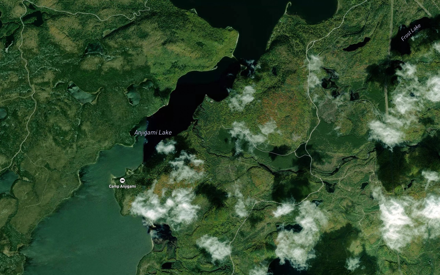 Satellite map of the Sponge Creek