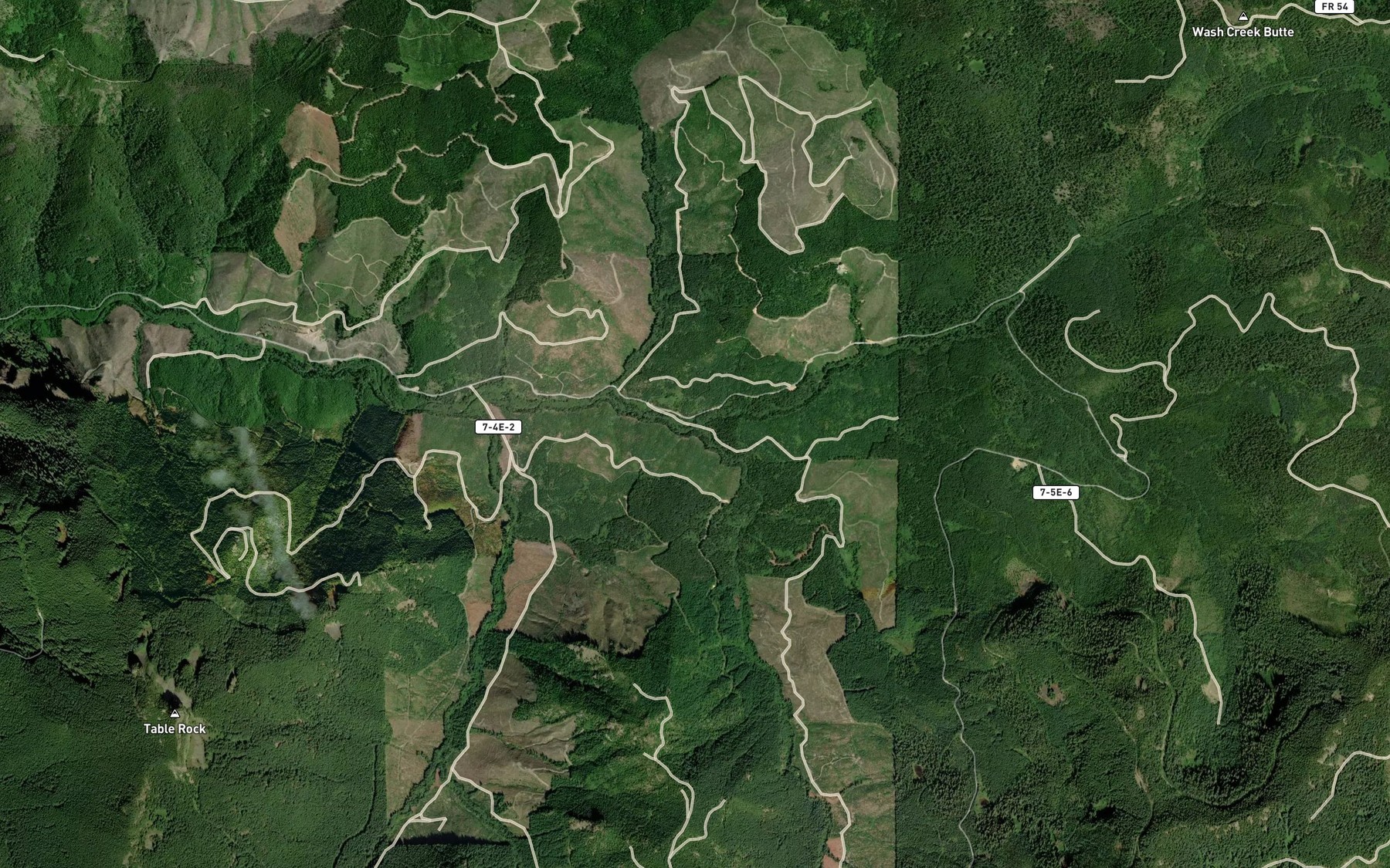 Satellite map of the Lost Creek