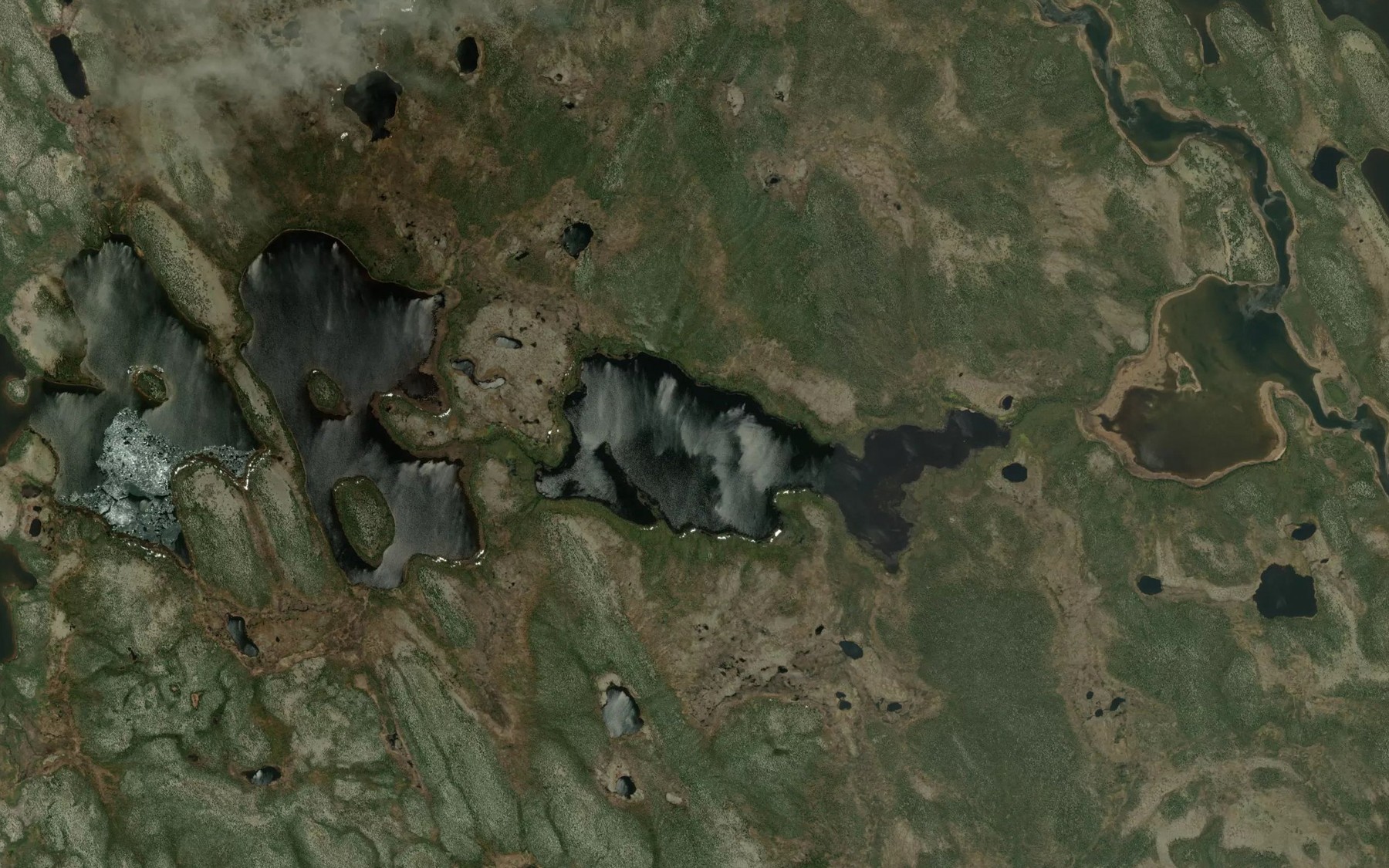 Satellite map of the Robbins Lake