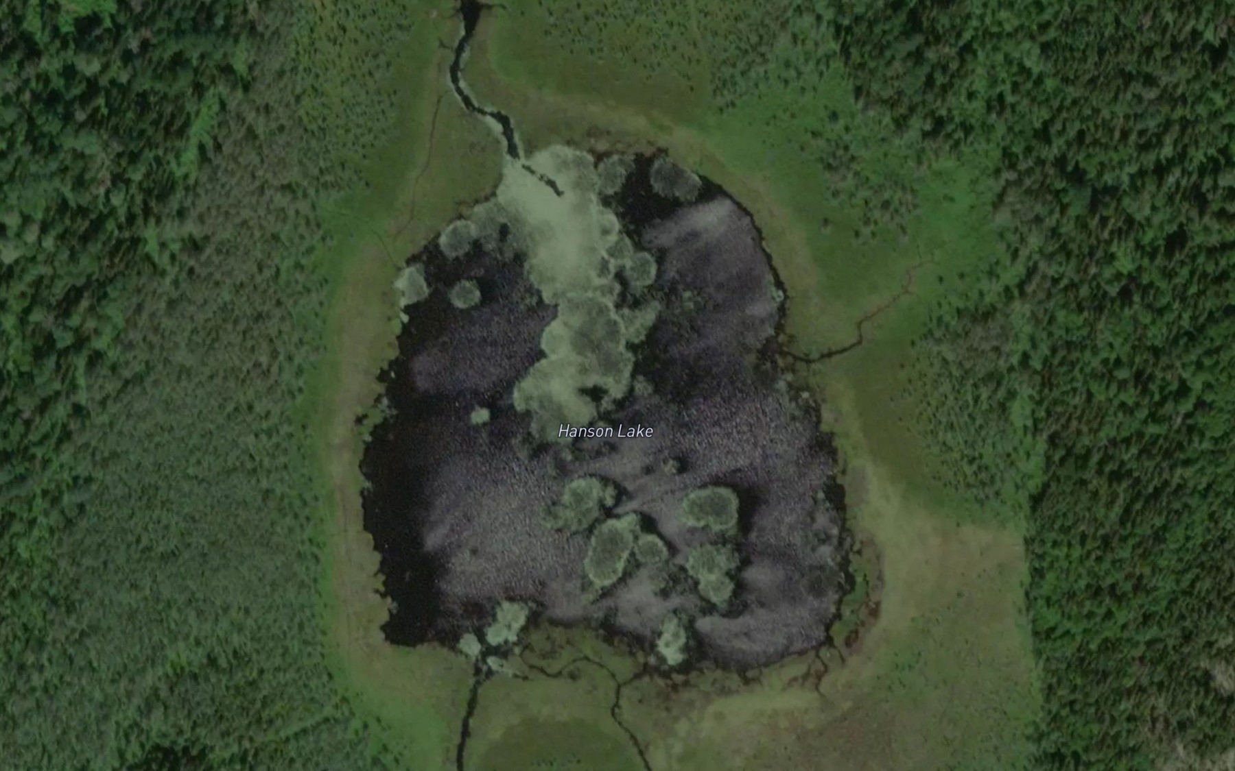 Satellite map of the Hanson Lake