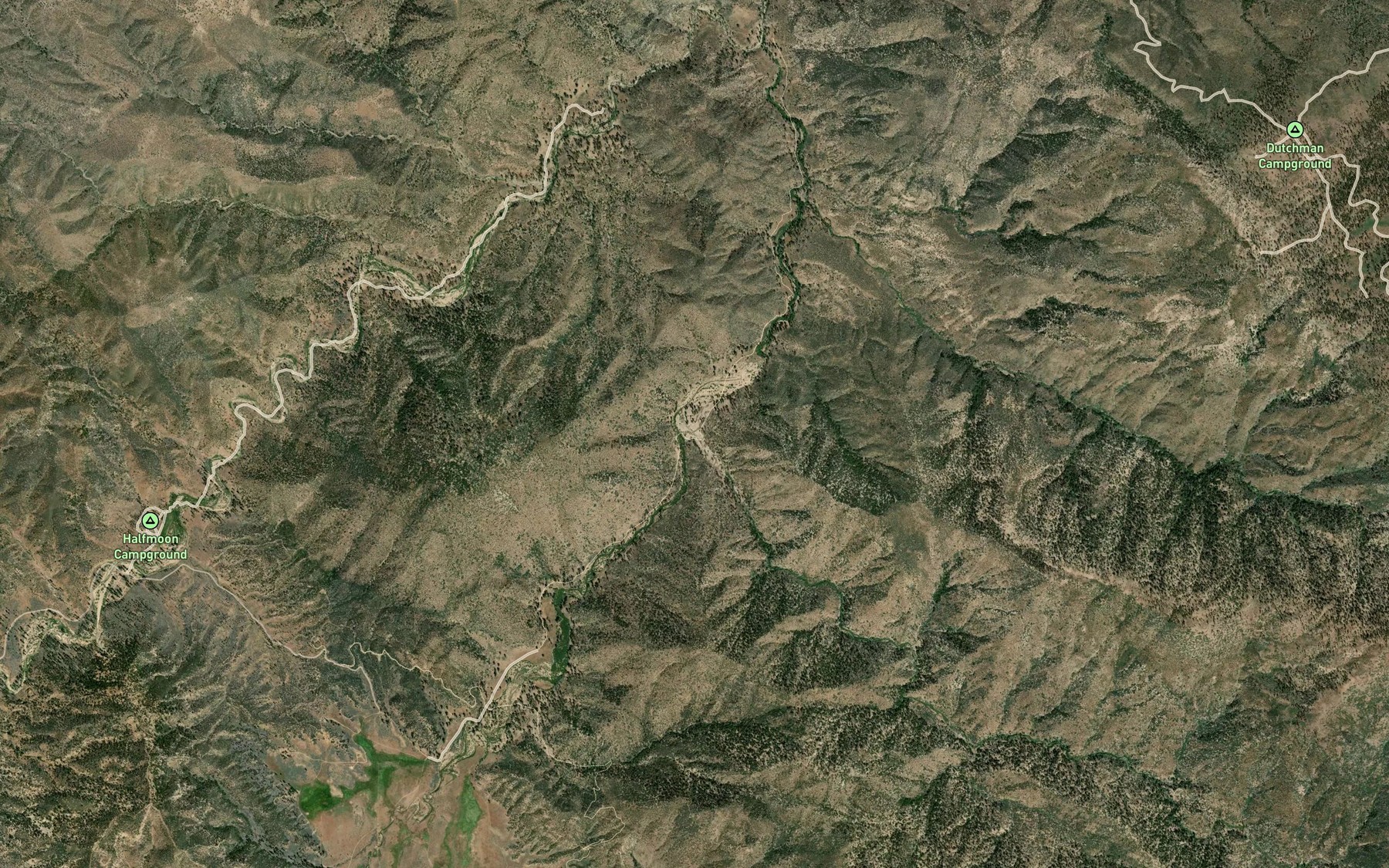 Satellite map of the Little Mutau Creek