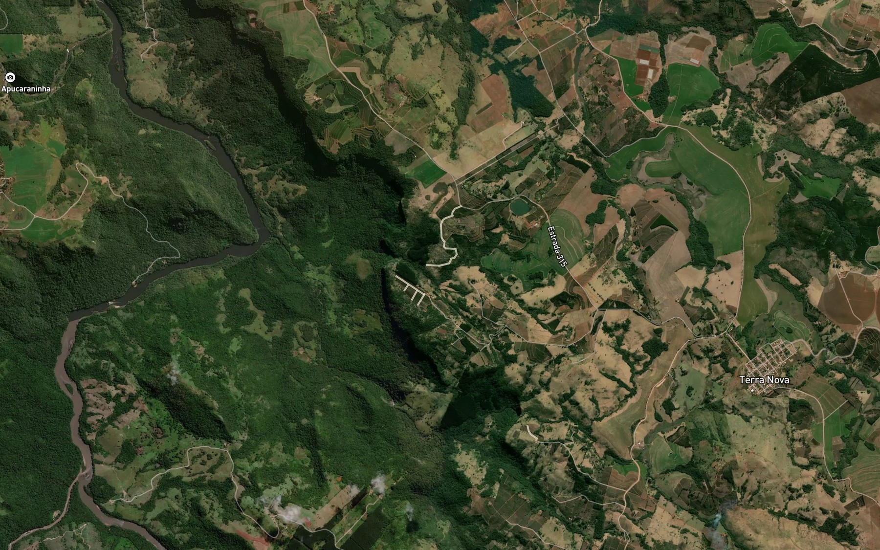 Satellite map of the Agua Santo Antonio