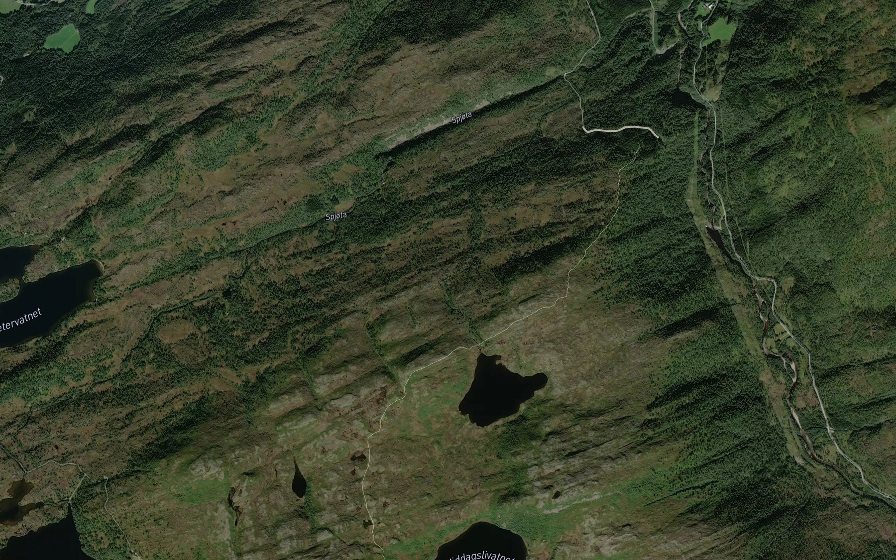 Satellite map of the Gammel-seterbekken