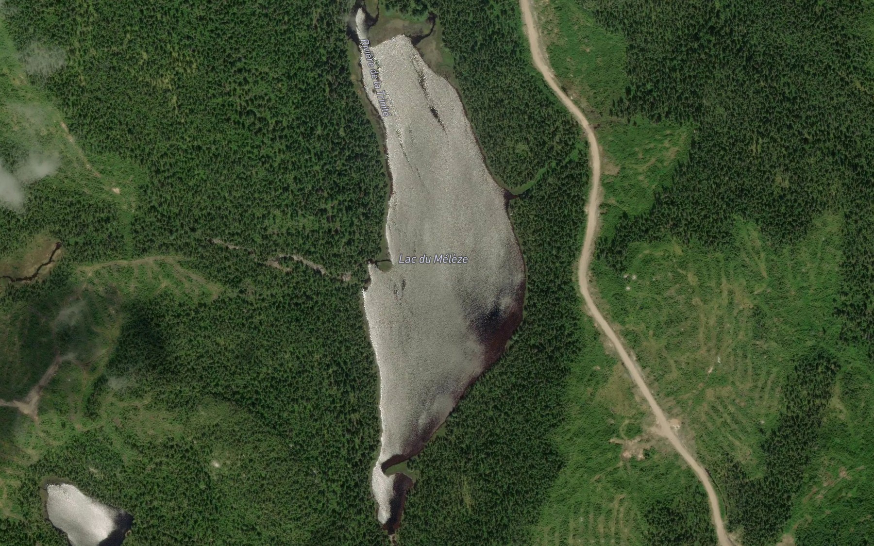 Satellite map of the Lac du Meleze