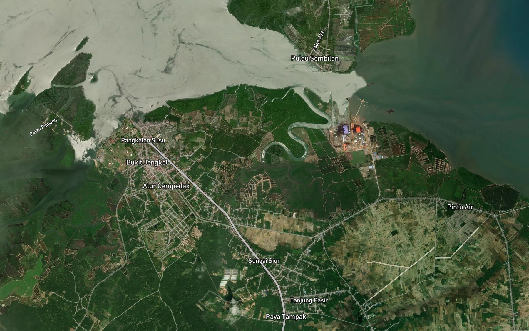 Satellite map of the Sungai Siur
