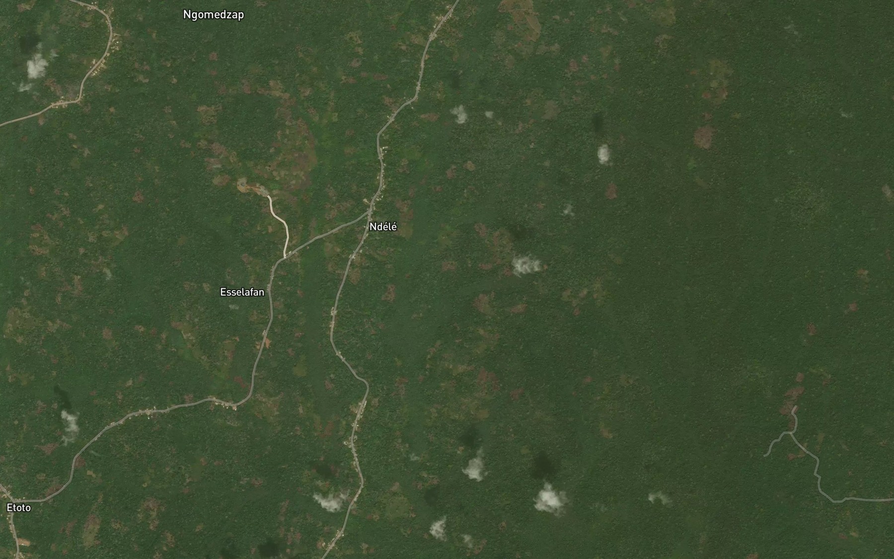 Satellite map of the Zamiele