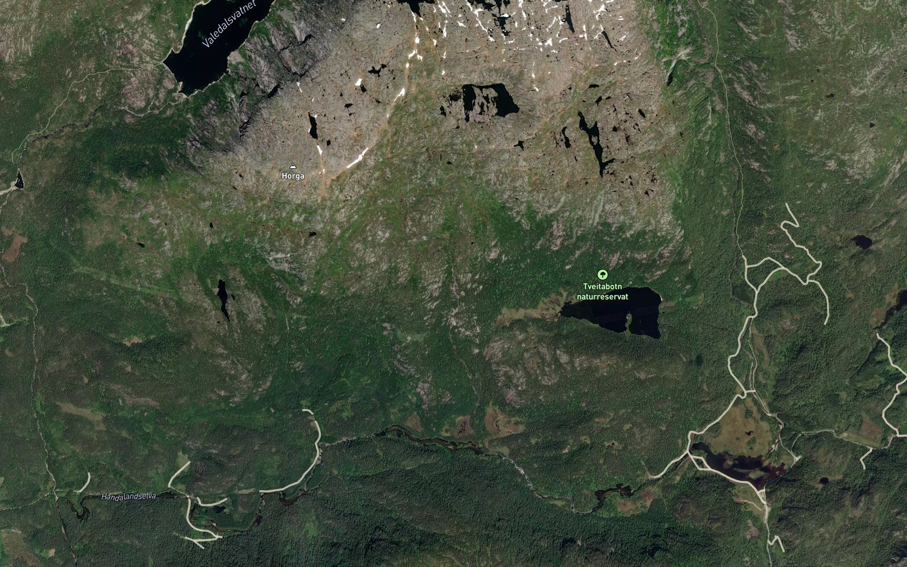 Satellite map of the Ljosfoss