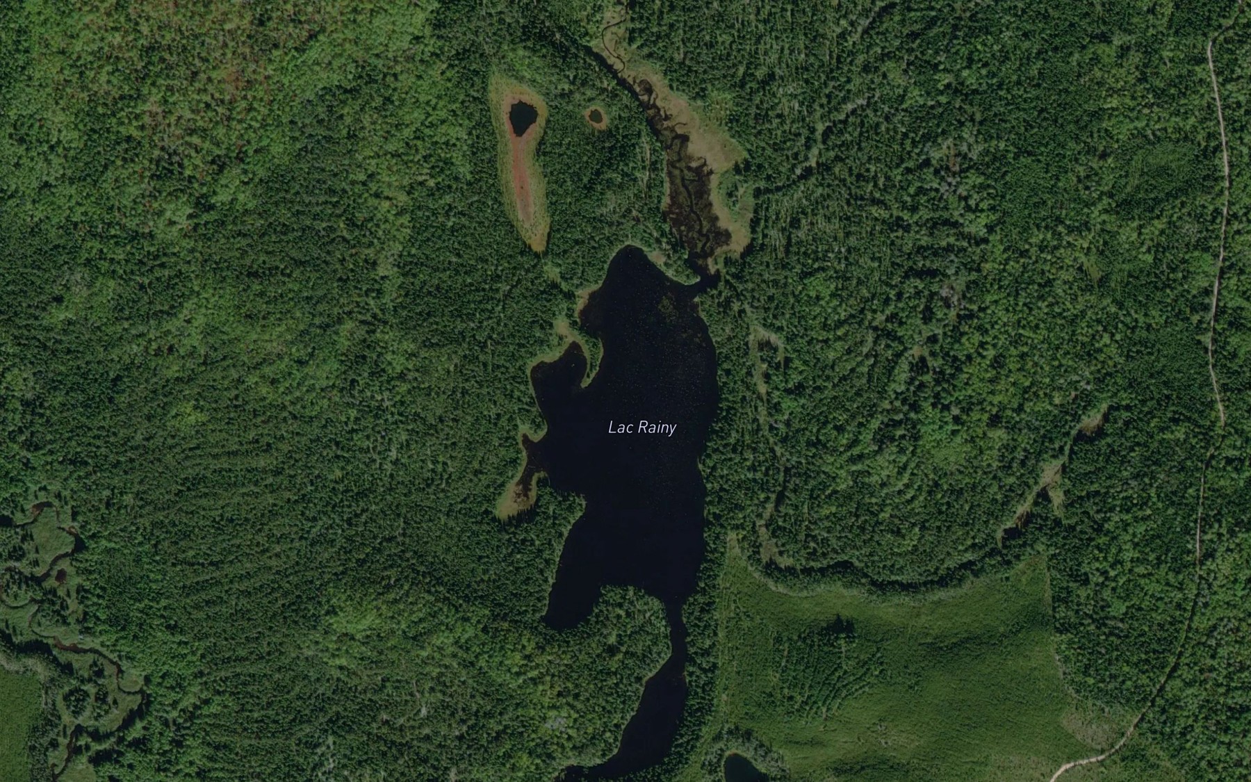 Satellite map of the Lac Rainy