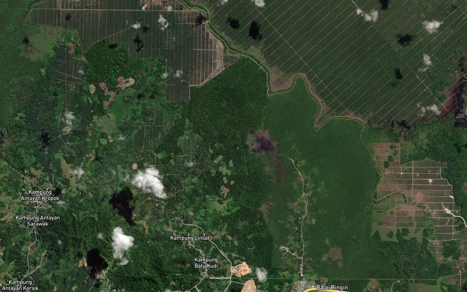 Satellite map of the Sungai Lebang