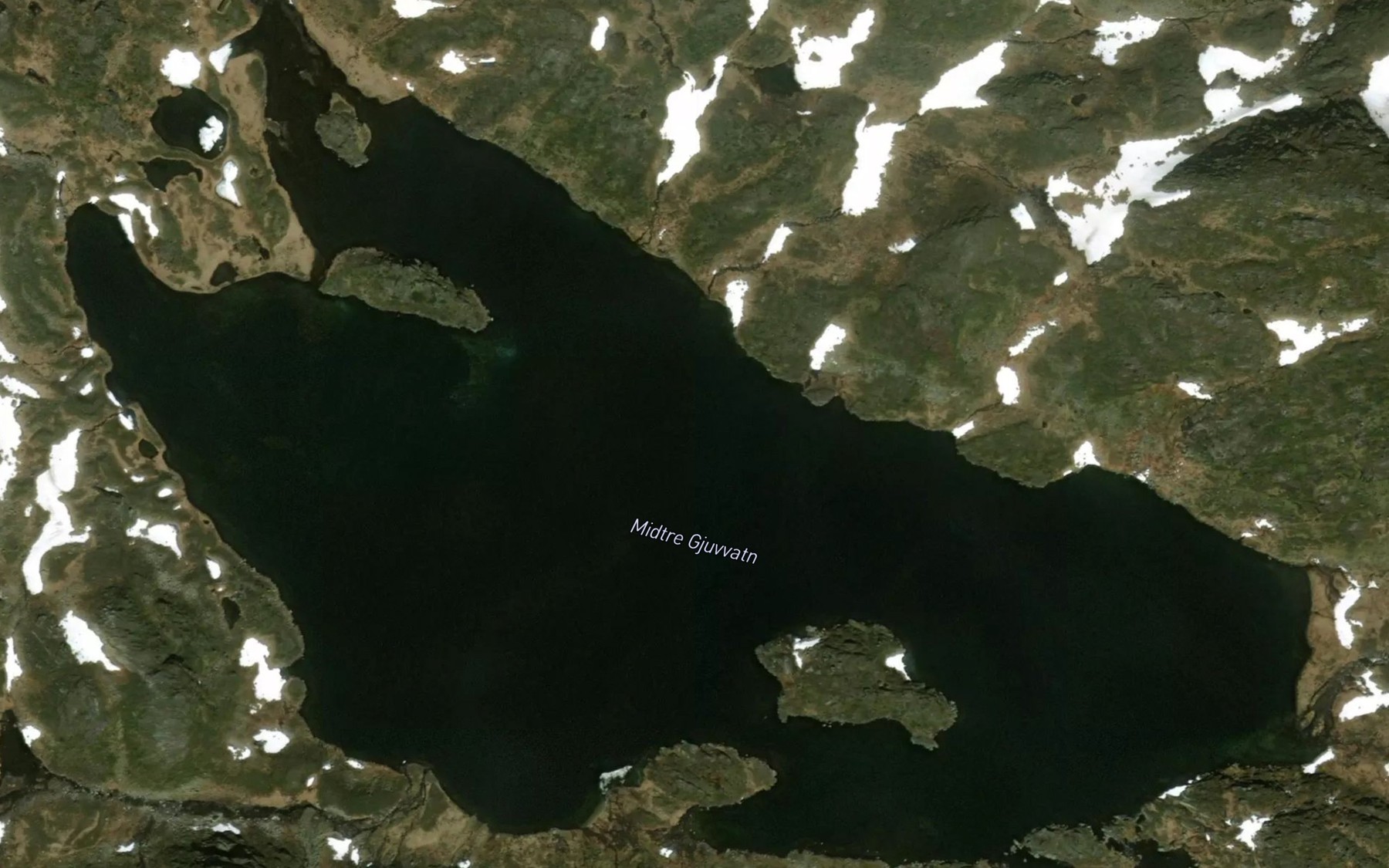Satellite map of the Midtre Juvvatn