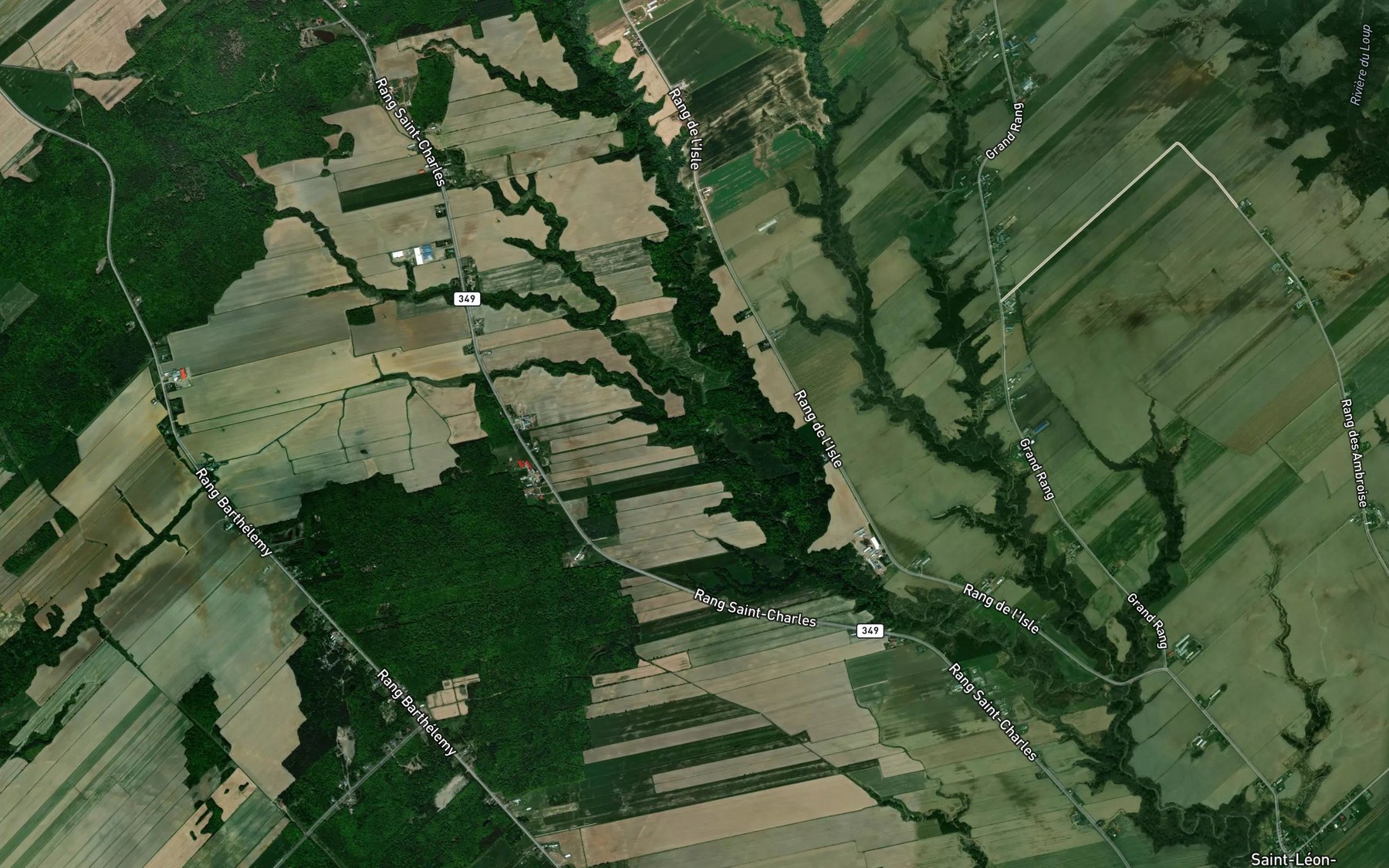 Satellite map of the Cours d'eau Plourde