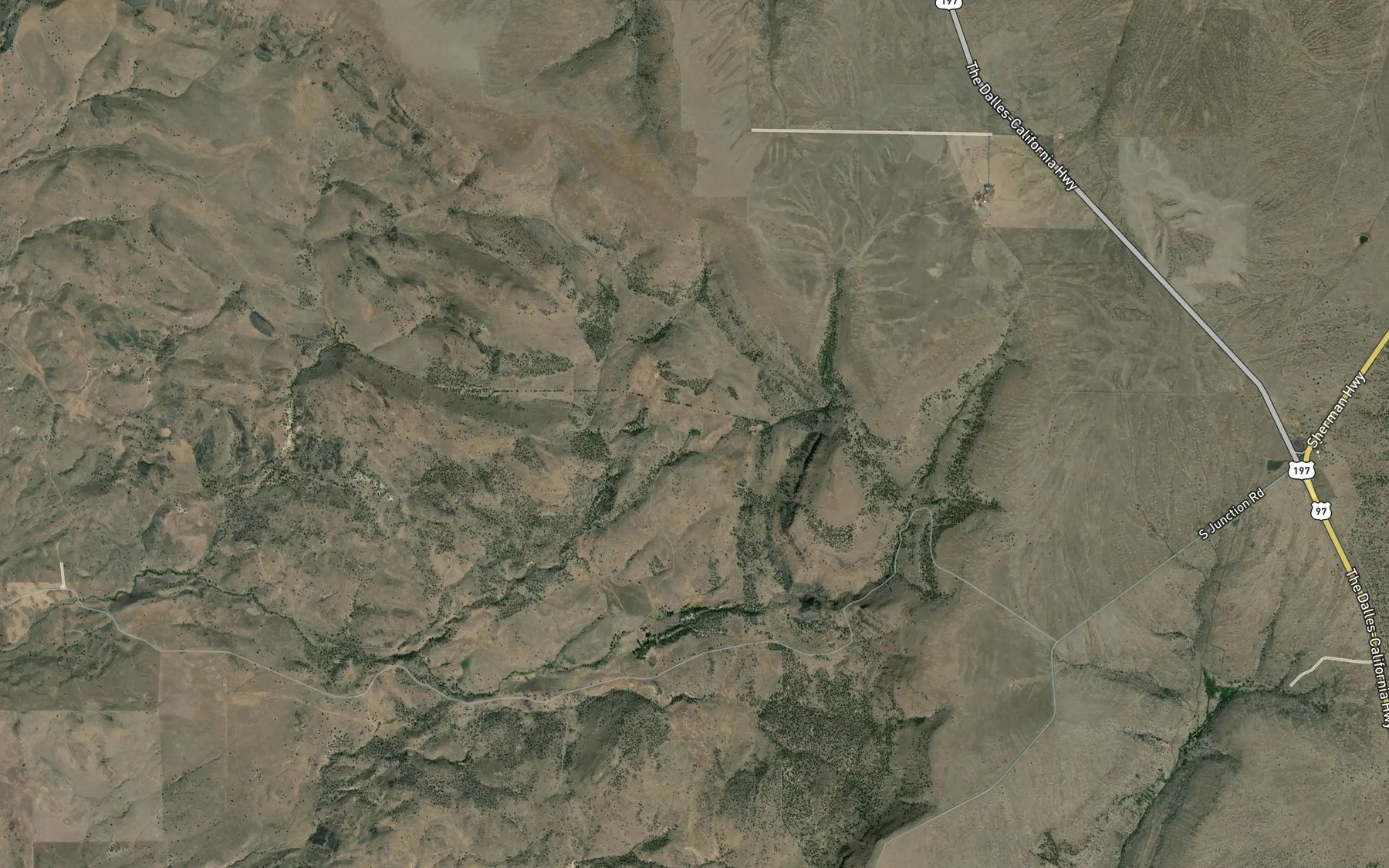 Satellite map of the Cottonwood Springs