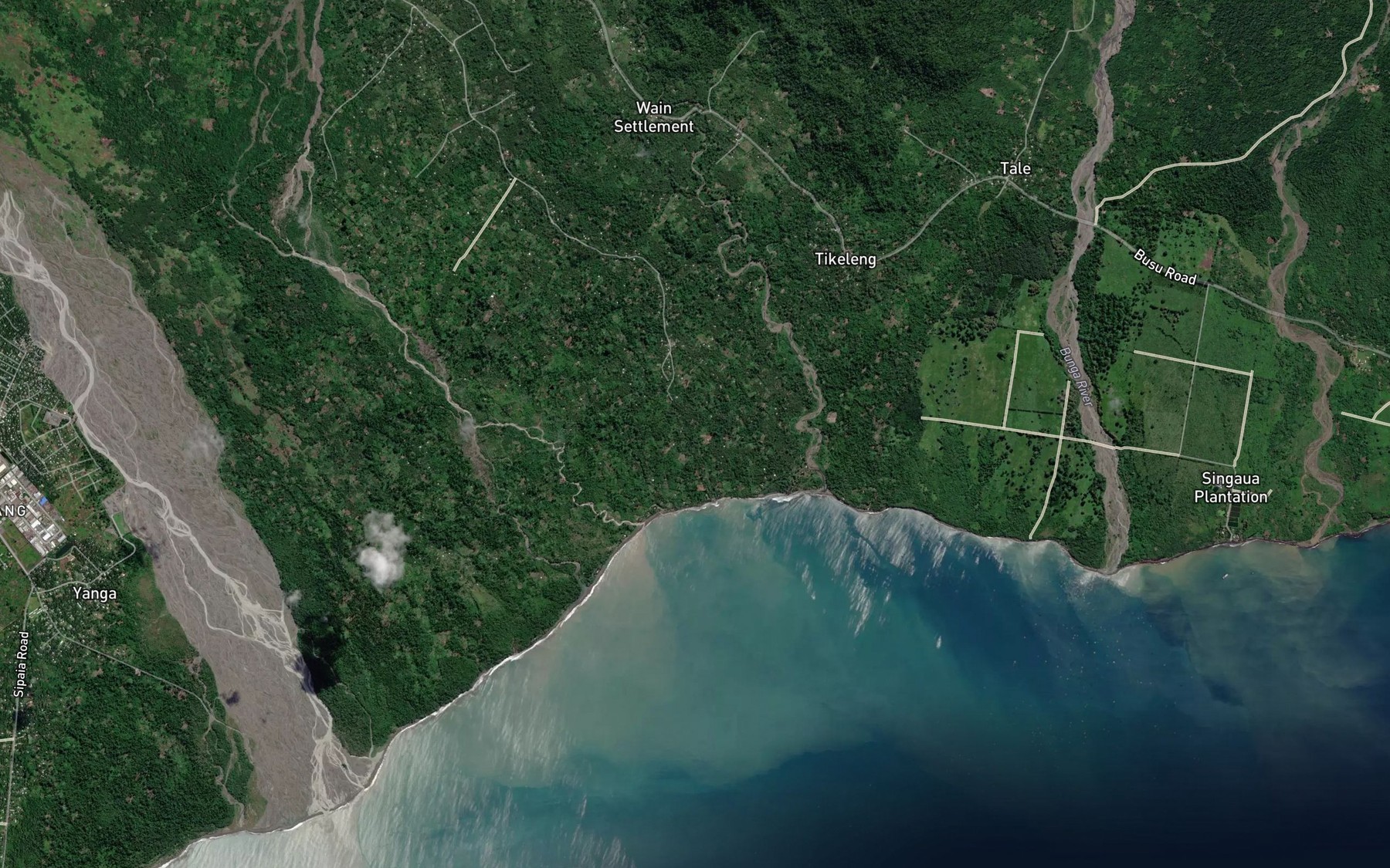 Satellite map of the Burep River