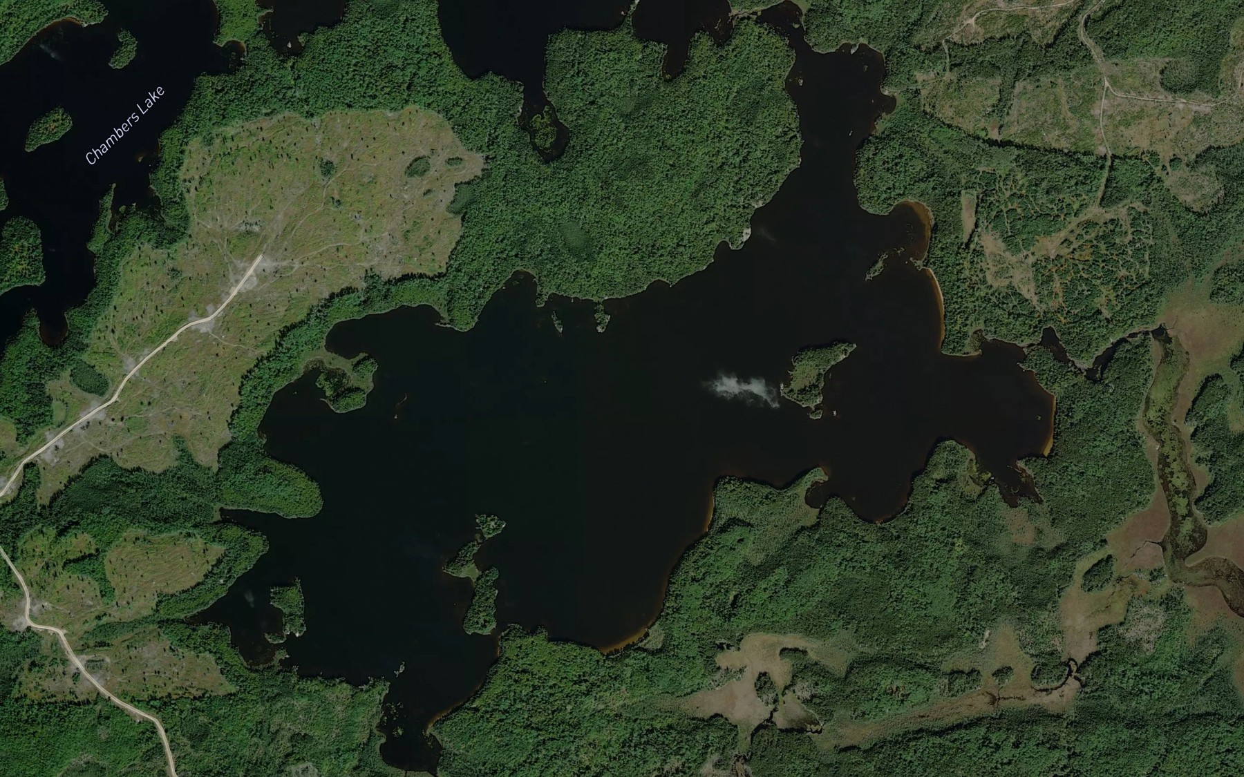 Satellite map of the McGrath Lake