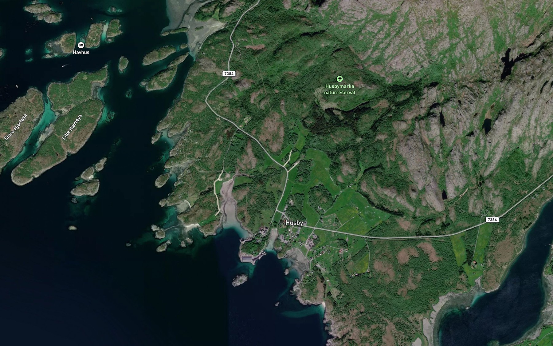 Satellite map of the Husbyelva