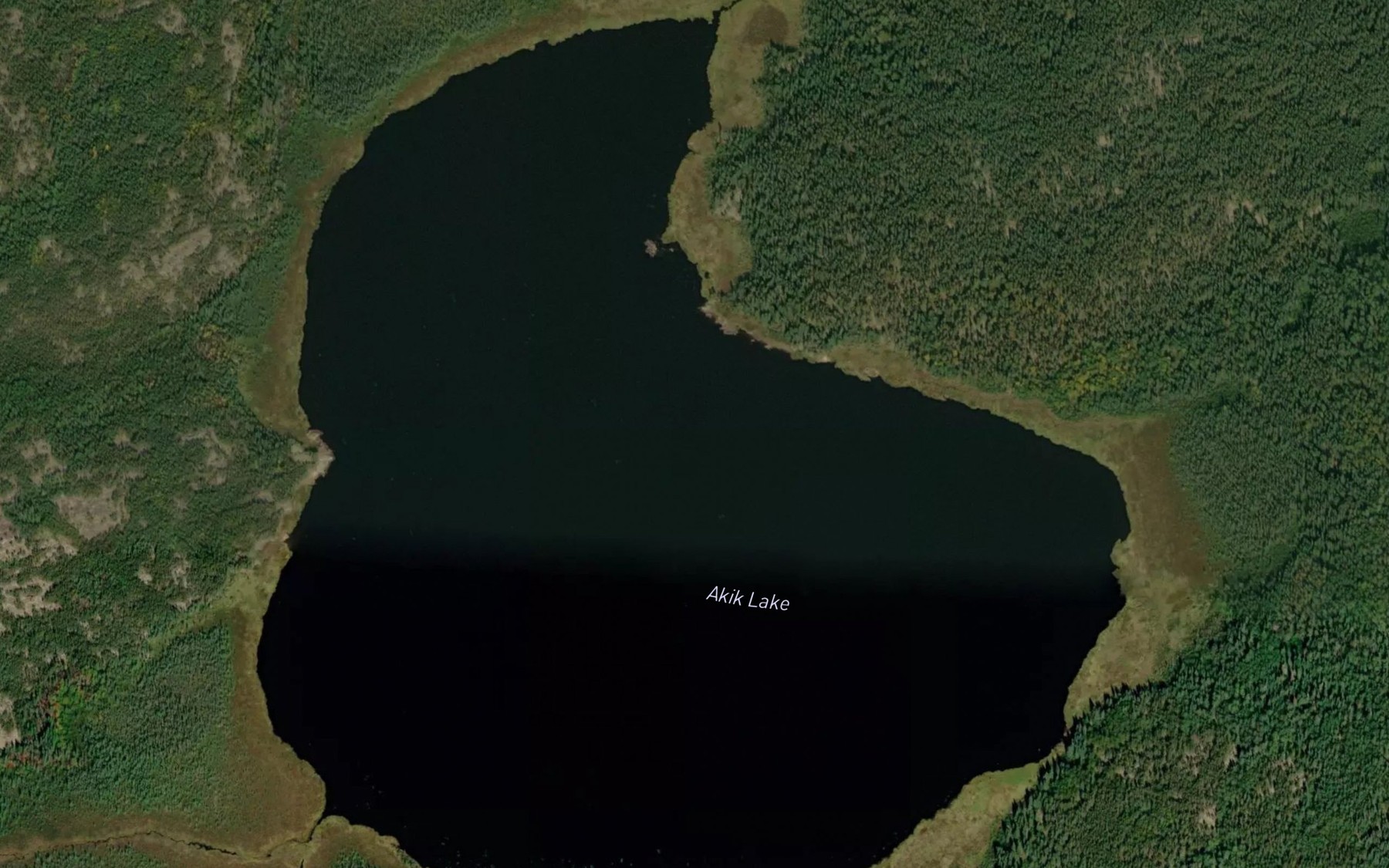 Satellite map of the Akik Lake