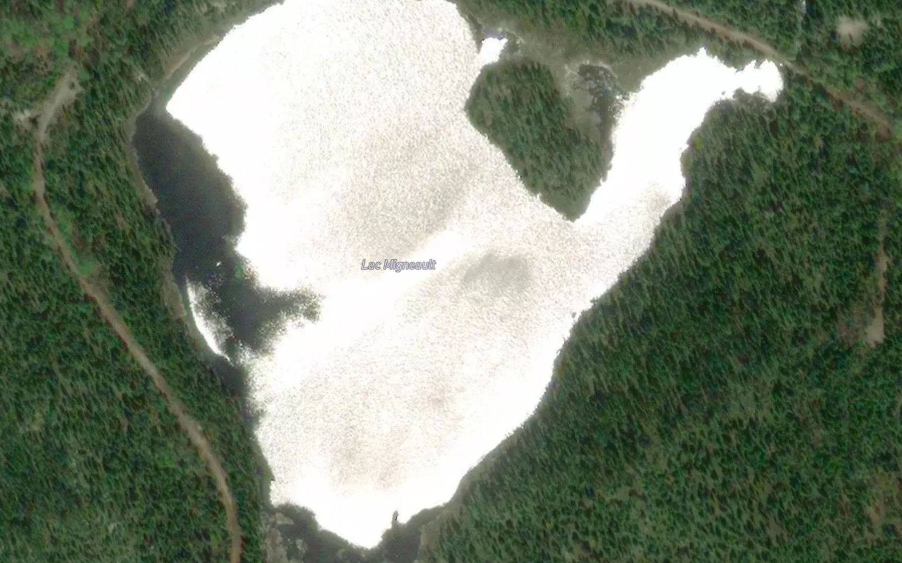 Satellite map of the Lac Migneault
