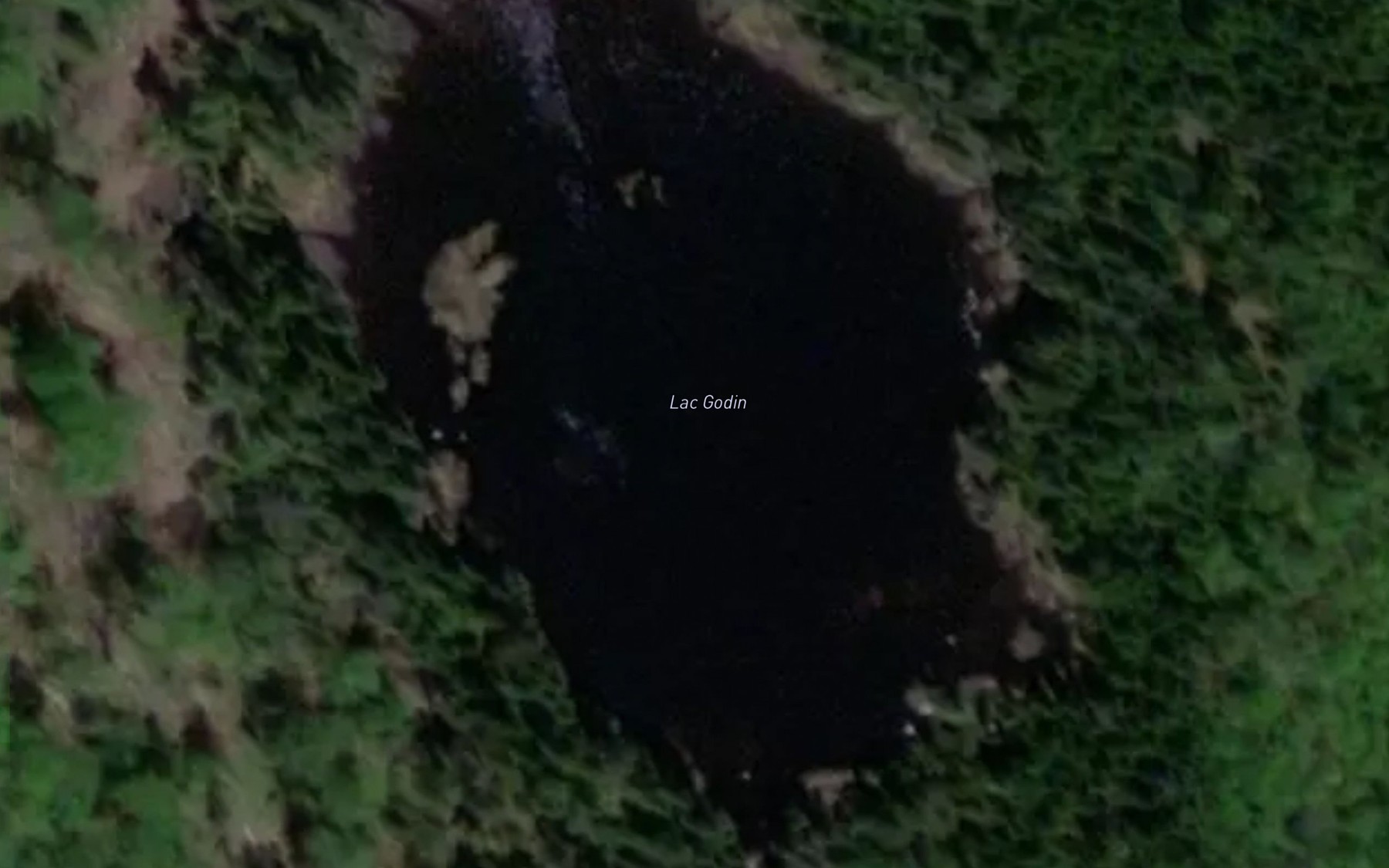 Satellite map of the Lac Godin