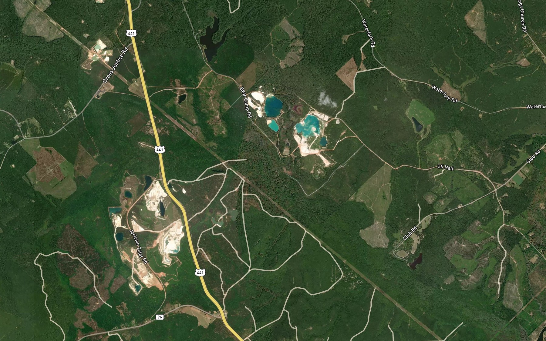Satellite map of the Pitman Branch