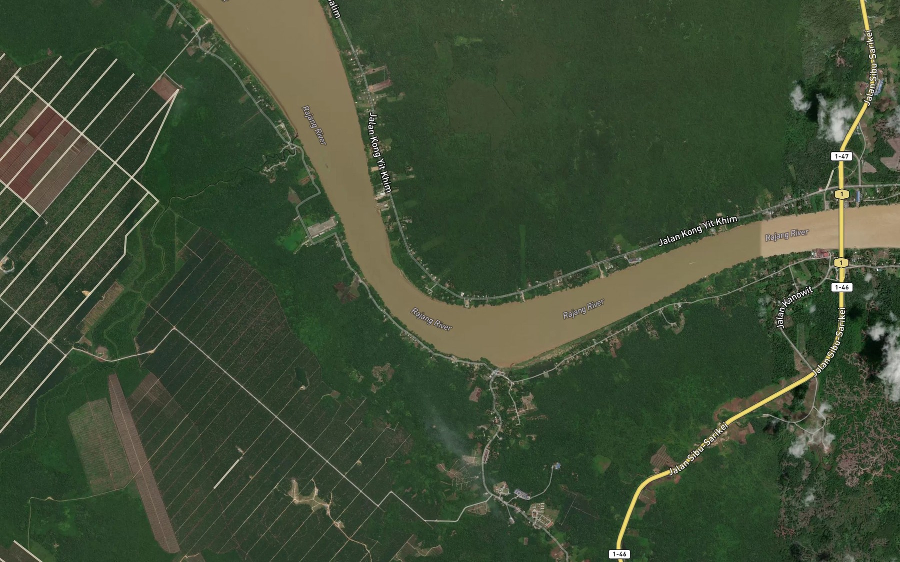 Satellite map of the Sungai Semawah