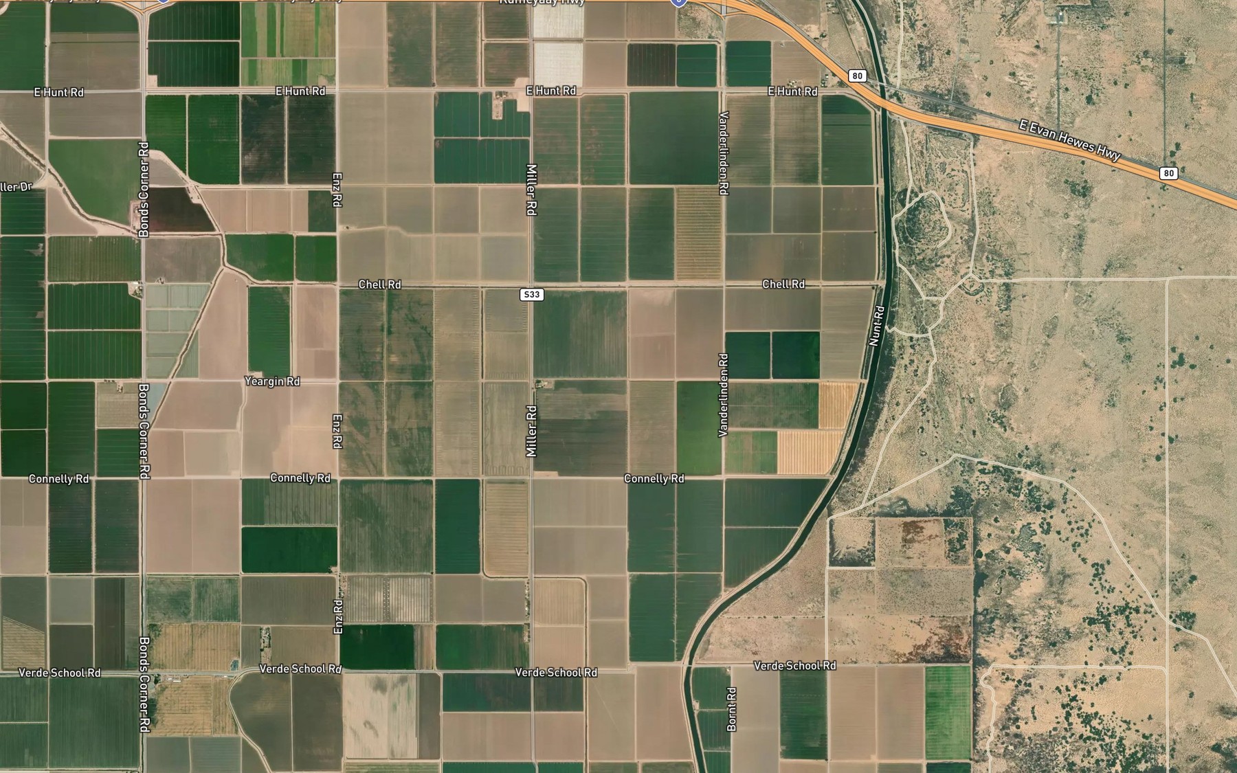 Satellite map of the Verde Drain Two B