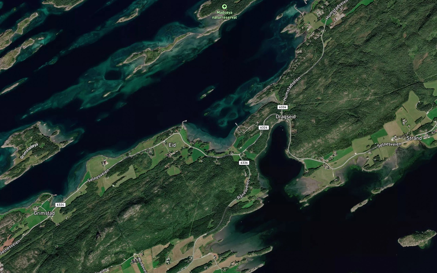 Satellite map of the Eidsbukta