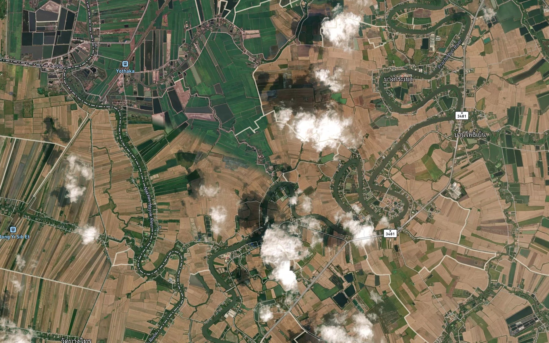 Satellite map of the Khlong Bang Krabao