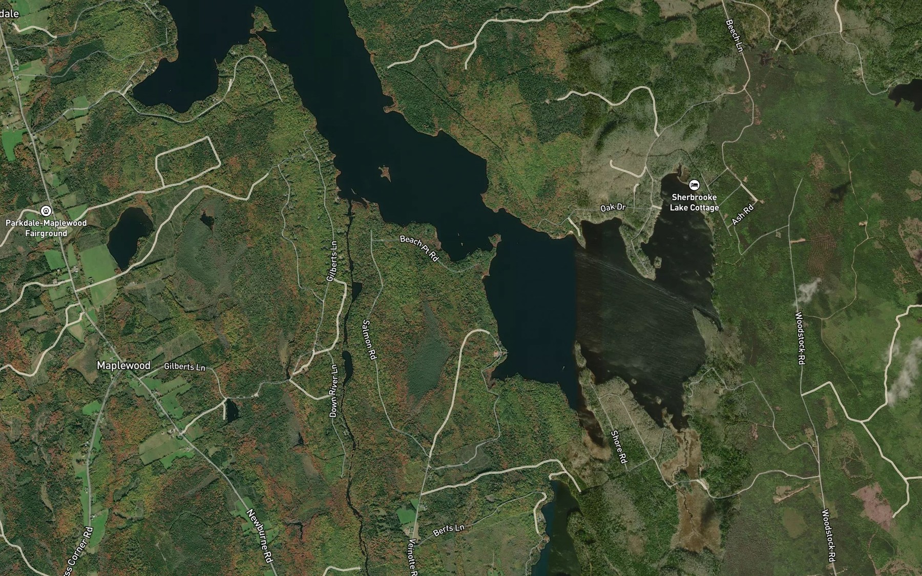 Satellite map of the Boat Cove
