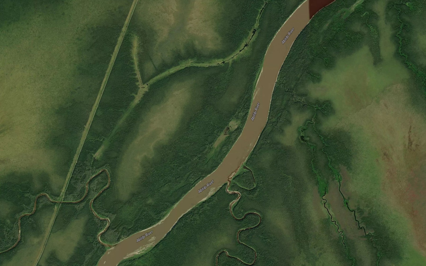 Satellite map of the Big Cedar Creek