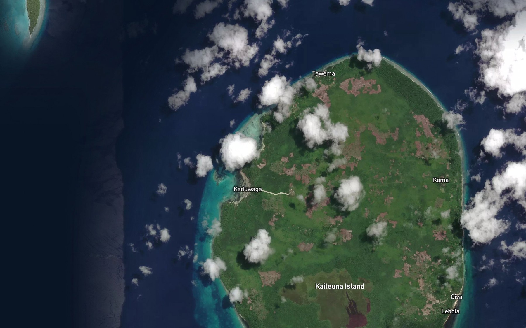 Satellite map of the Kumkwalaga Bay