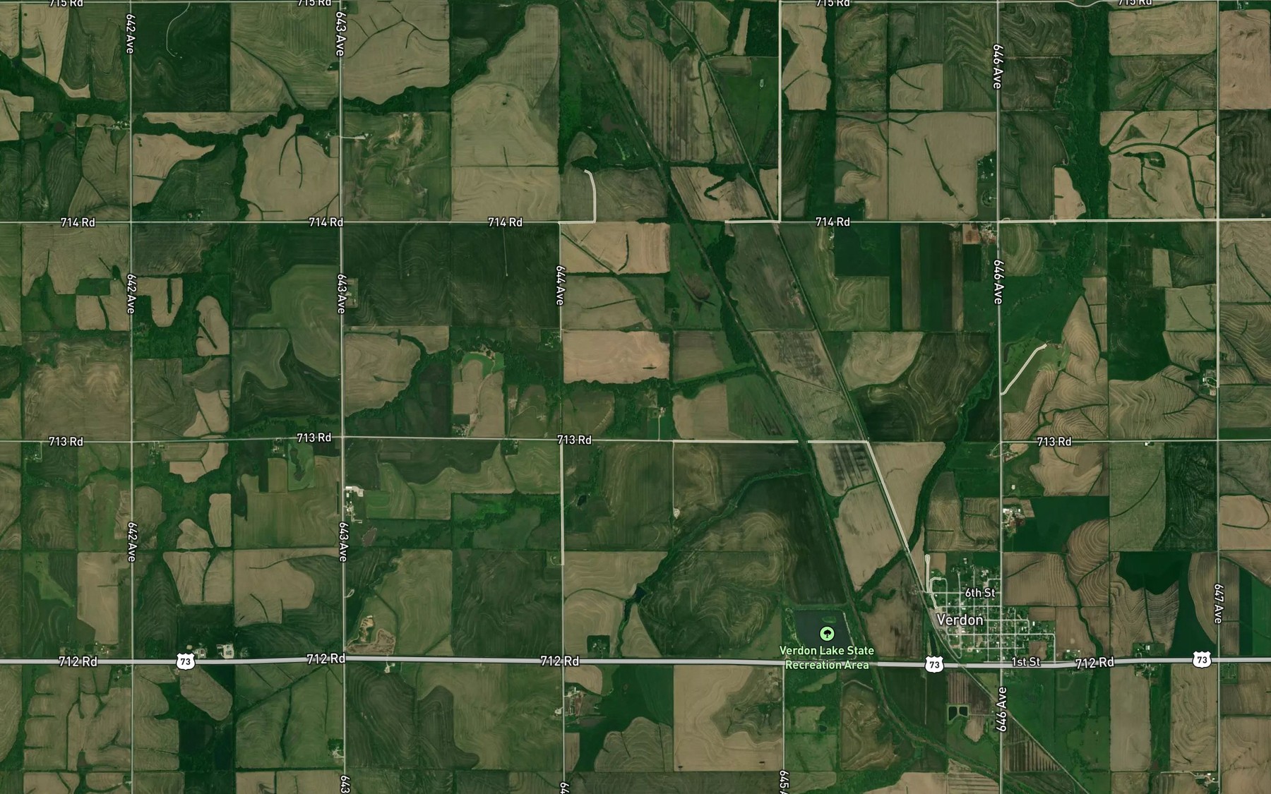 Satellite map of the Spring Creek