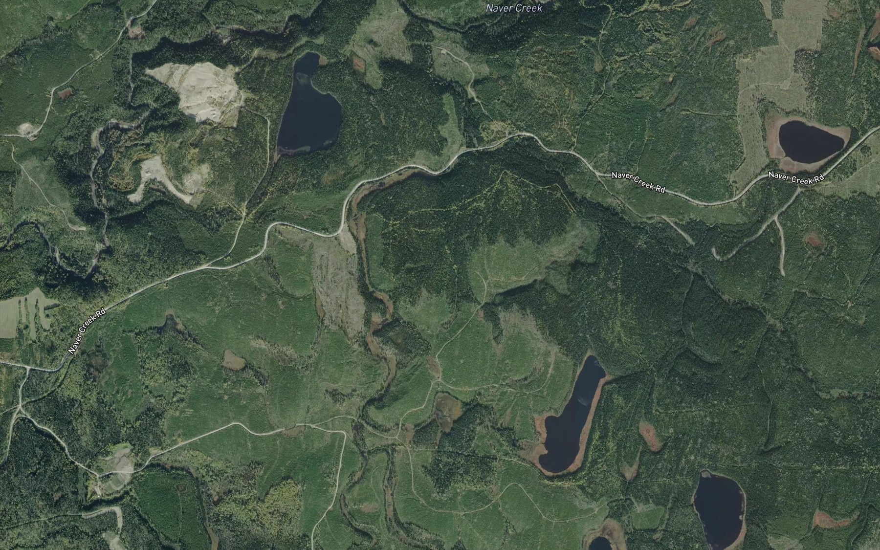 Satellite map of the Jimmac Creek