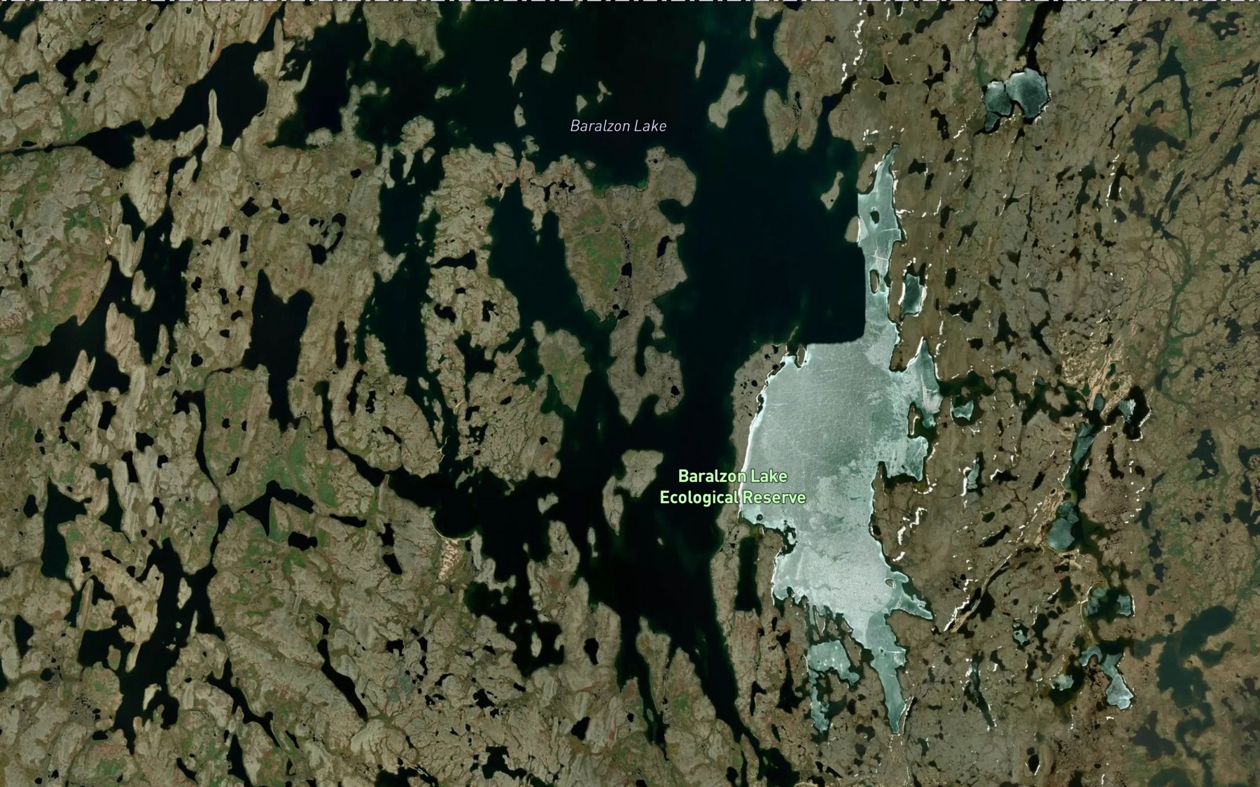 Satellite map of the Baralzon Lake