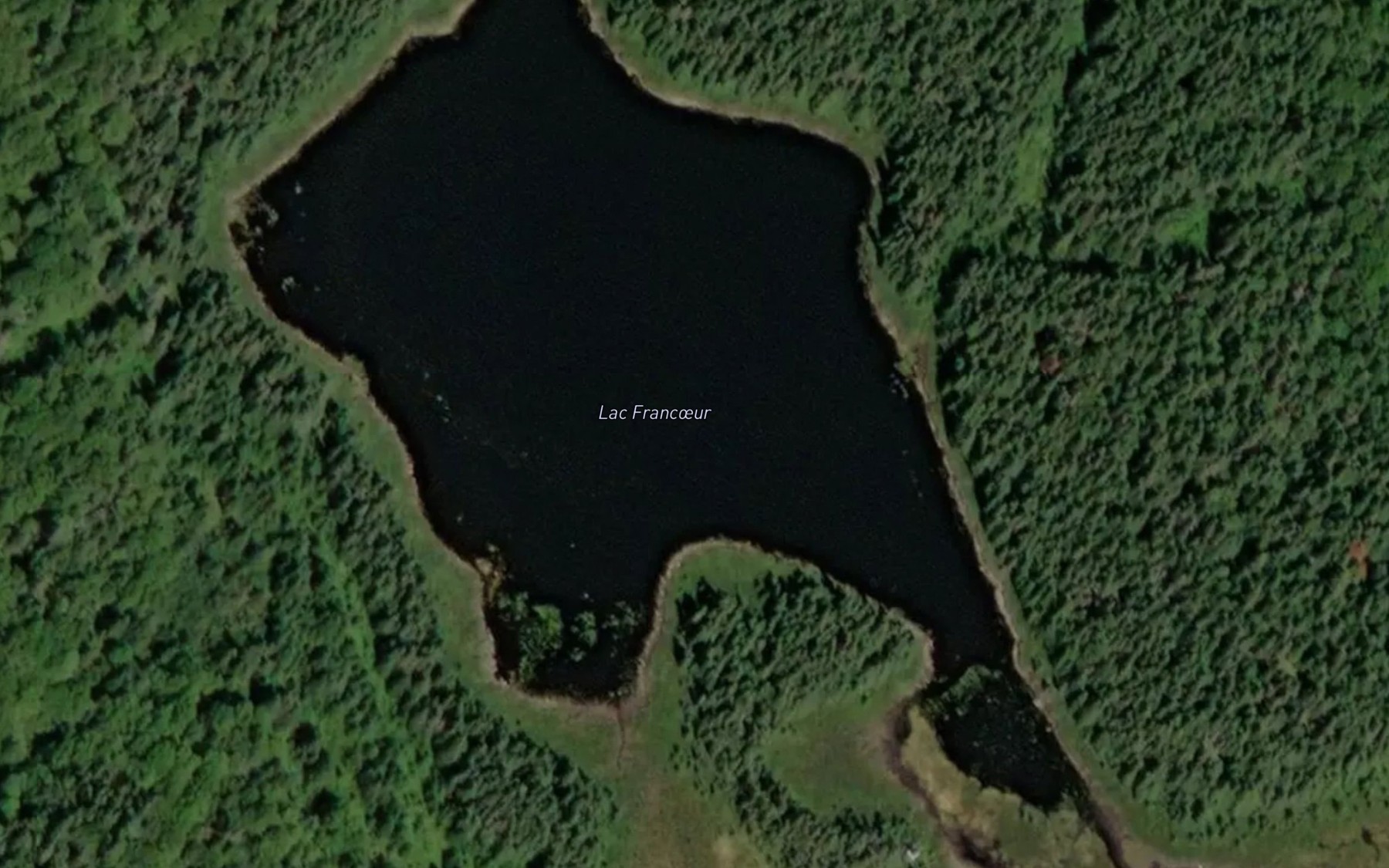 Satellite map of the Lac Francoeur