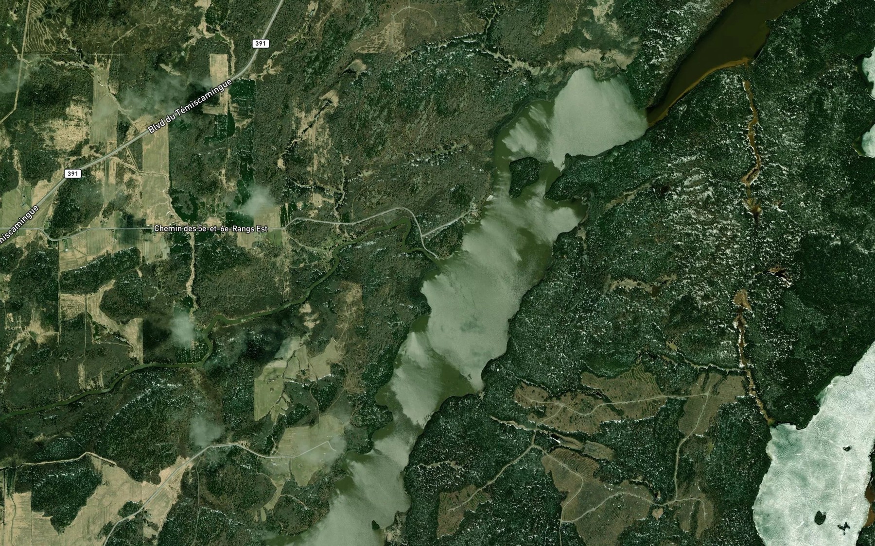Satellite map of the Riviere Solitaire